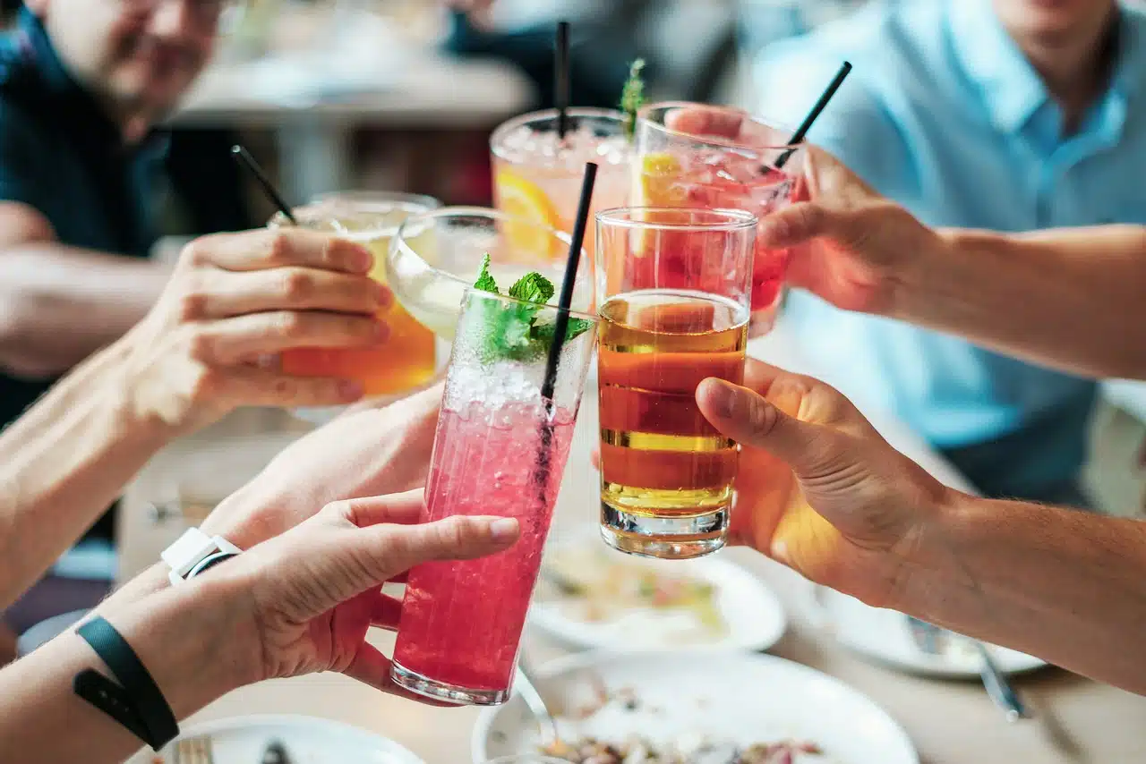 happy holidays, cocktails, drinks, alcohol, alcoholic, glass, beverage, party, alcoholic drinks, cold, restaurant, liquor, celebration, nature, drinking, summer, fresh, juice, red, refreshment, saluting, straws-2578446.jpg